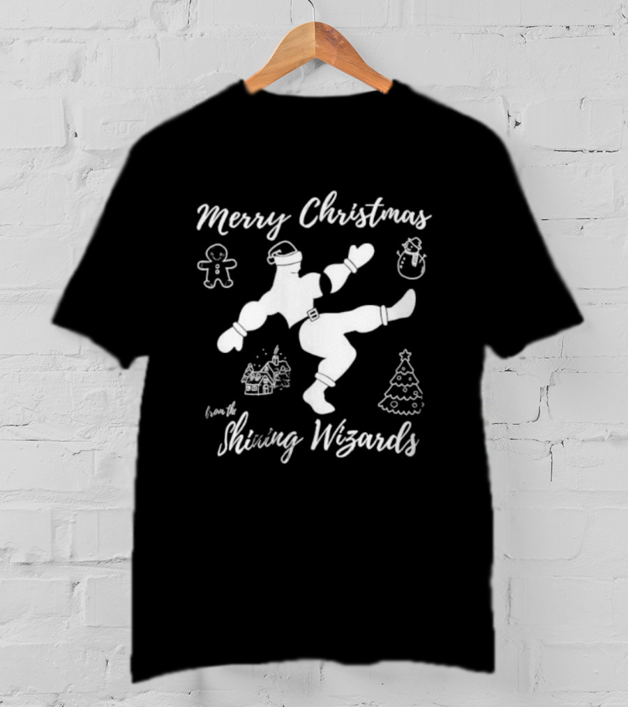 Merry Christmas From Shining Wizards Festive Martial Arts Holiday Greetings T-Shirt