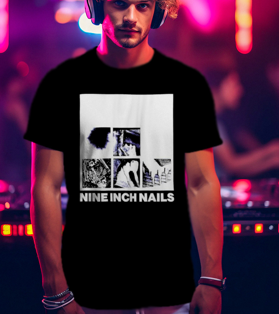 Nine Inch Nails Bad Witch Album Art With Square Panel Imagery T-Shirt