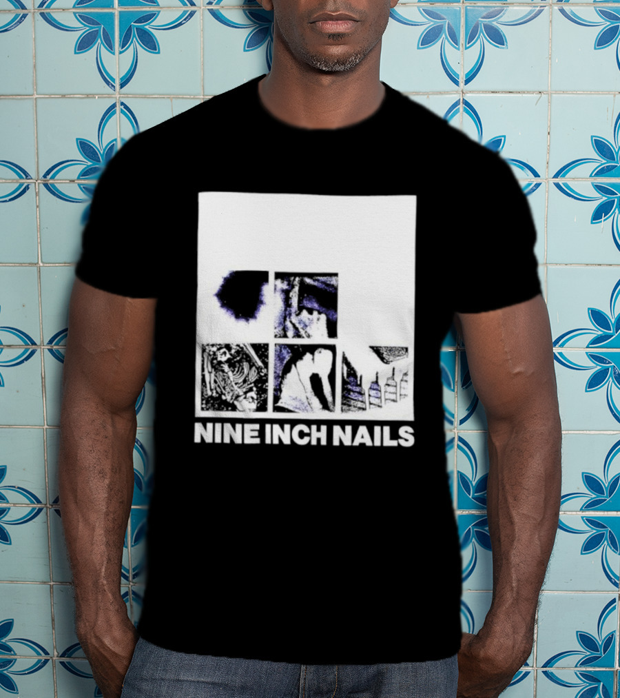 Nine Inch Nails Bad Witch Album Art With Square Panel Imagery T-Shirt