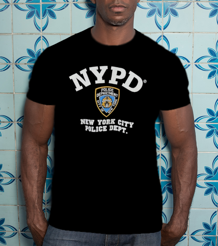 NYPD New York City Police Dept Iconic Badge Text Emblem T-Shirt