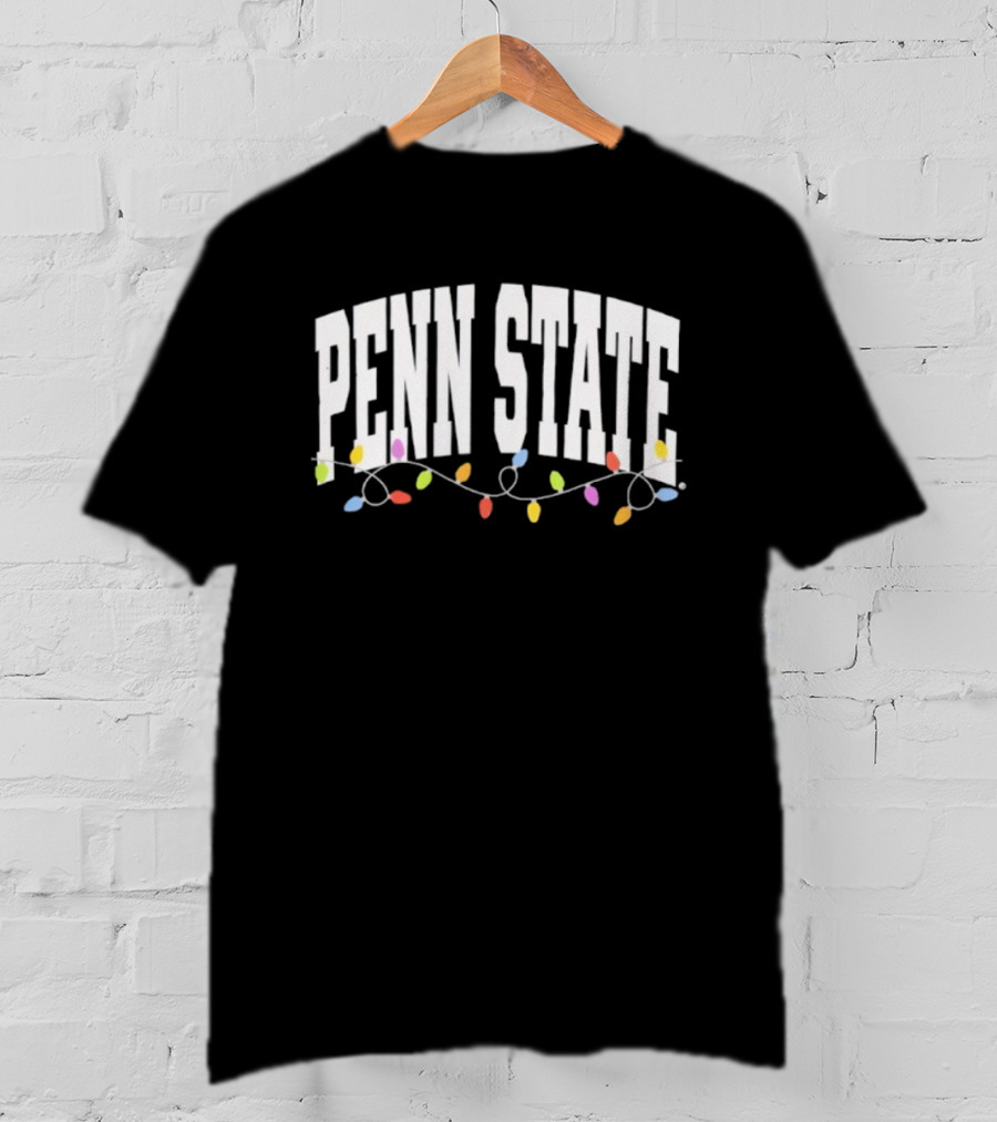 Penn State Holiday String Lights Festive Theme T-Shirt