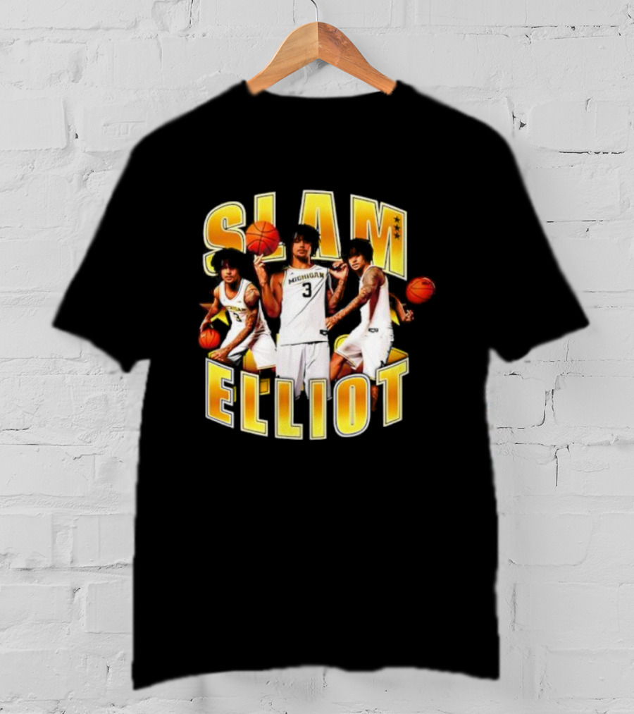 SLAM Elliot Cadeau Michigan Basketball Player Jersey T-Shirt