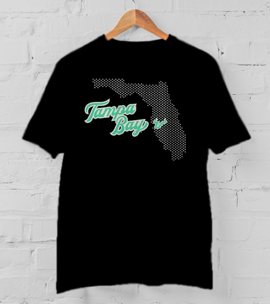 Tampa Bay Florida Mesh Map Graphic T-Shirt