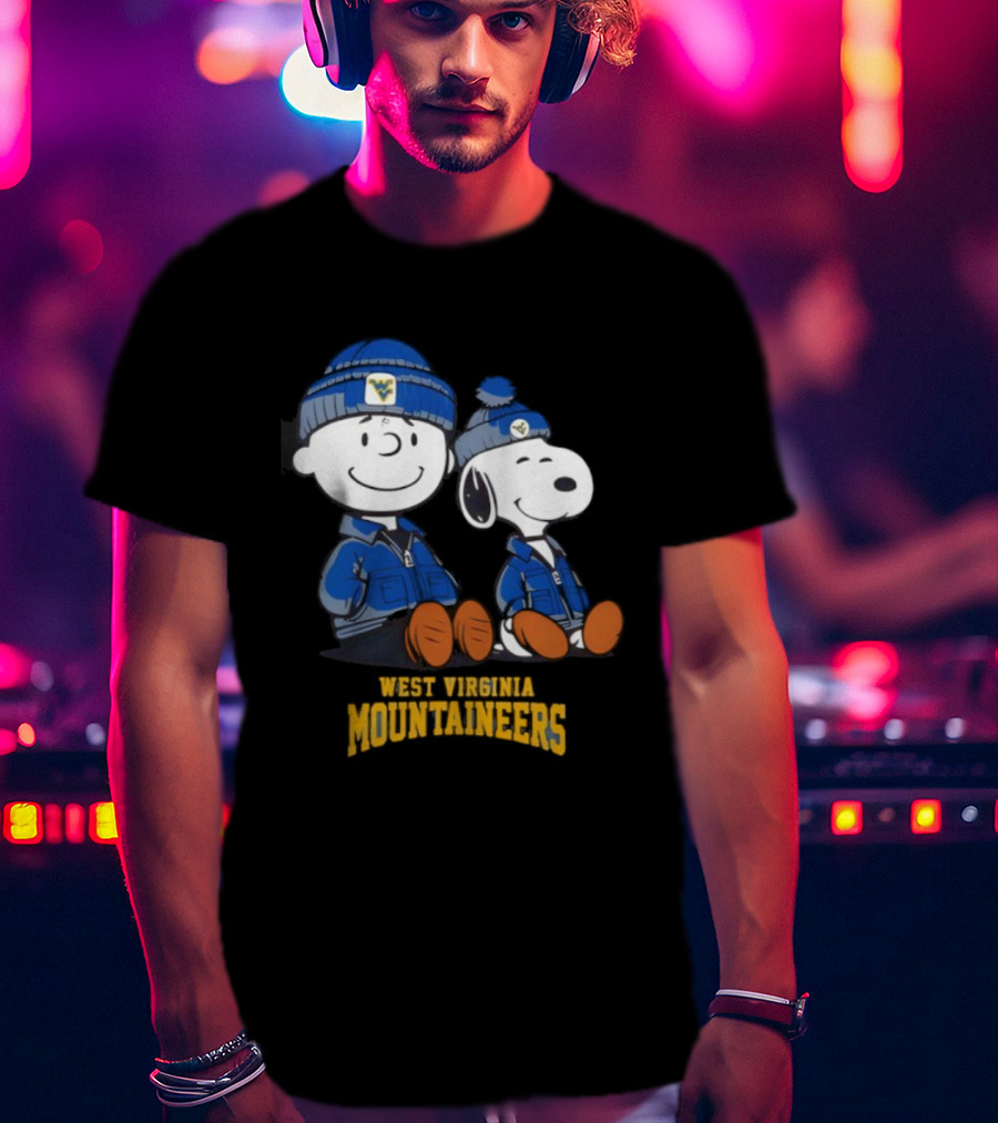 West Virginia Mountaineers Snoopy Charlie Brown Collaboration T-Shirt