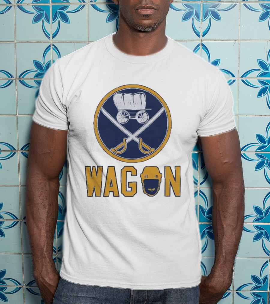 Buffalo Sabres Wagon NHL Parody Hockey Team Icon T-Shirt