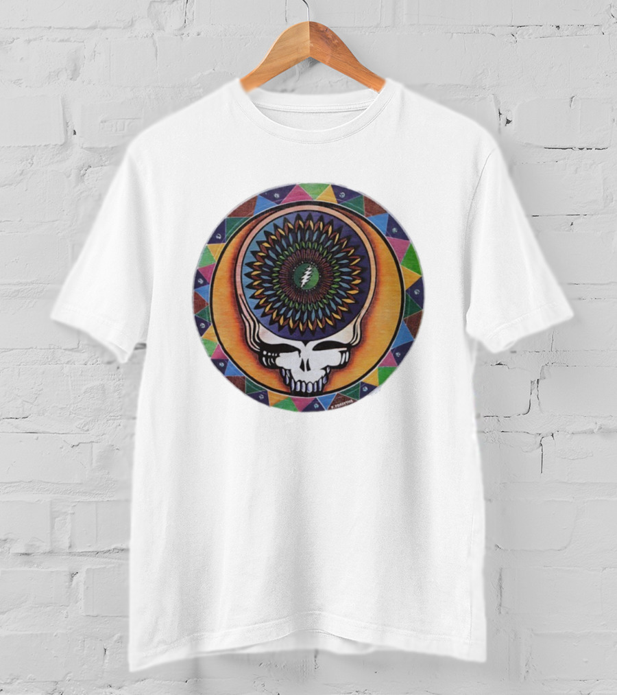 Grateful Dead Steal Your Face Skull Mandala Lightning Bolt T-Shirt