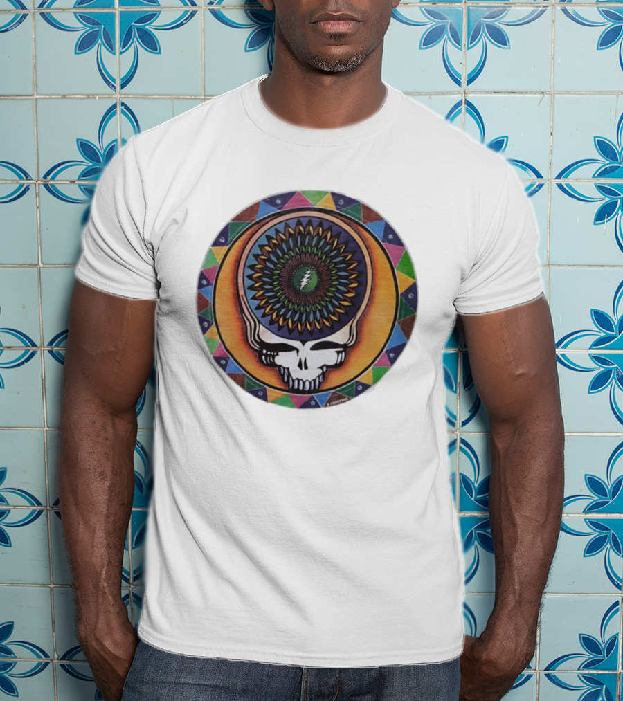 Grateful Dead Steal Your Face Skull Mandala Lightning Bolt T-Shirt