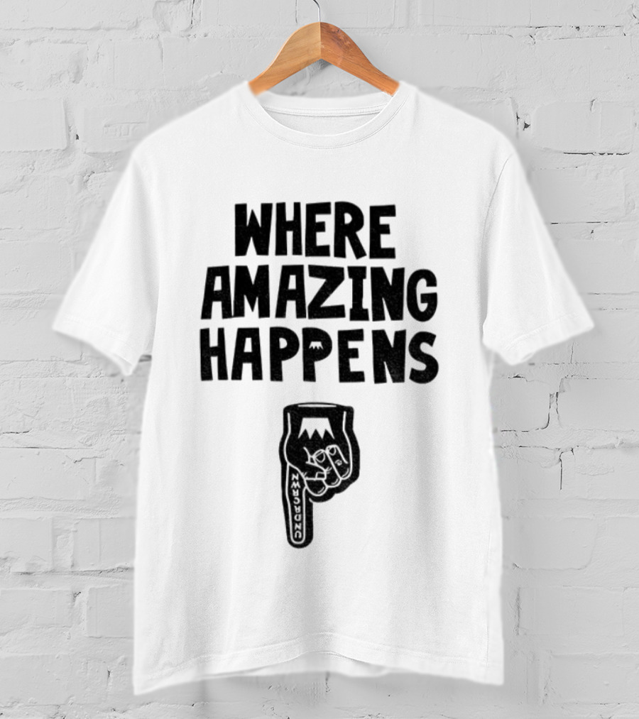Kevin Durant Where Amazing Happens Finger Pointing Text T-Shirt