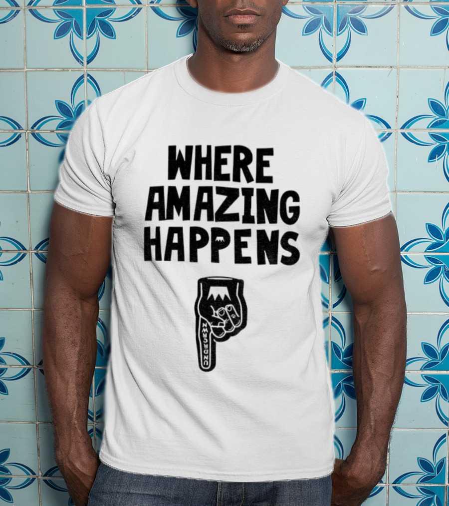 Kevin Durant Where Amazing Happens Finger Pointing Text T-Shirt