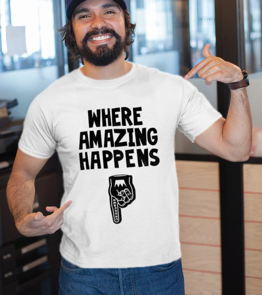 Kevin Durant Where Amazing Happens Finger Pointing Text T-Shirt
