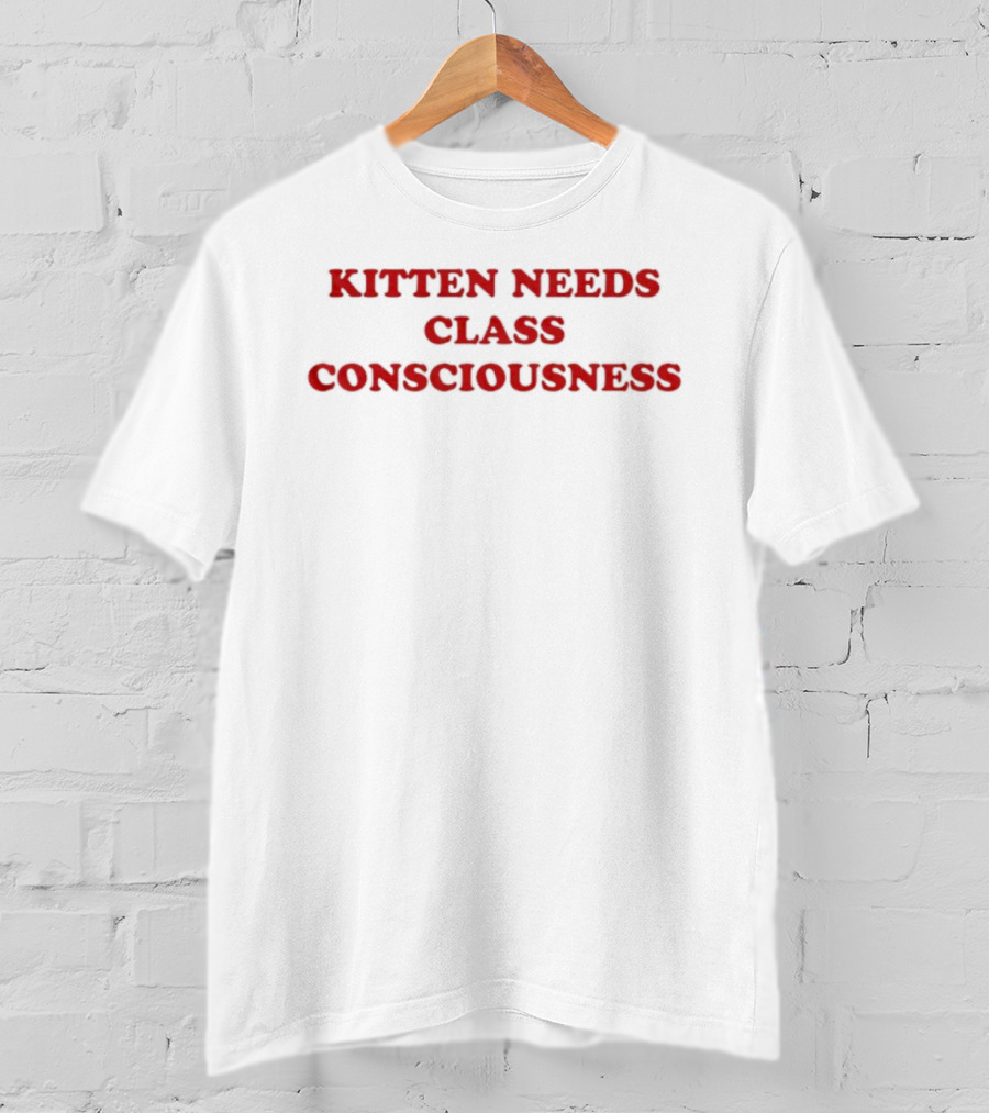 Kitten Needs Class Consciousness Social Awareness Trend T-Shirt