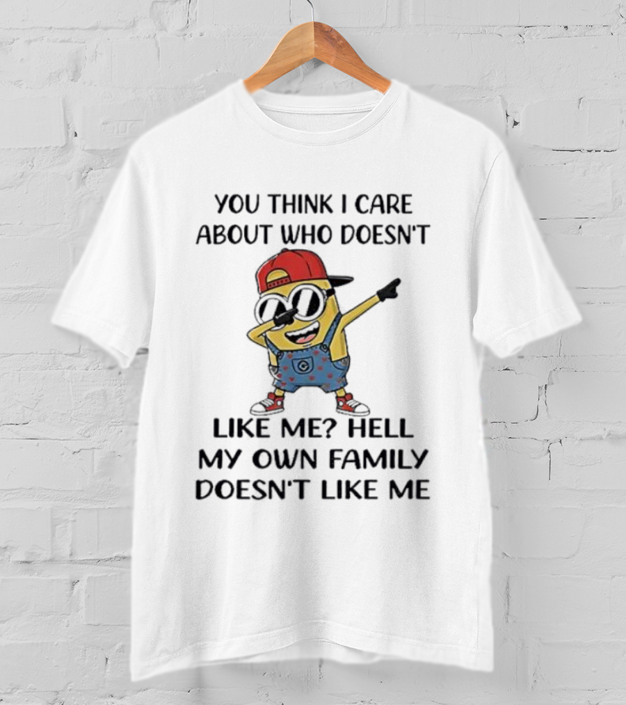 Minion Dabbing In Overalls With Attitude And Red Cap T-Shirt