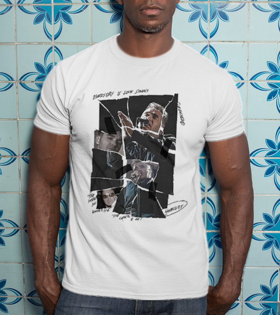 Morrissey Everyday Is Like Sunday Collage Torn Imagery T-Shirt