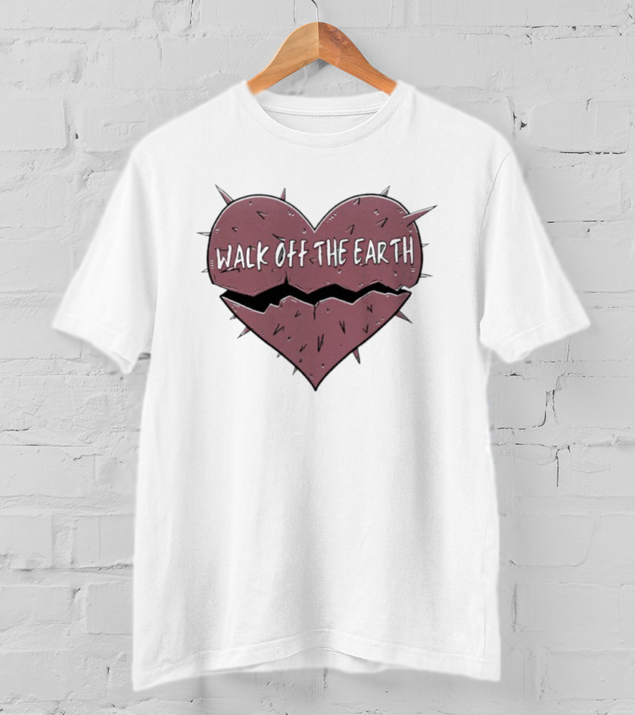 Walk Off The Earth My Stupid Heart Cracked Heart Design T-Shirt