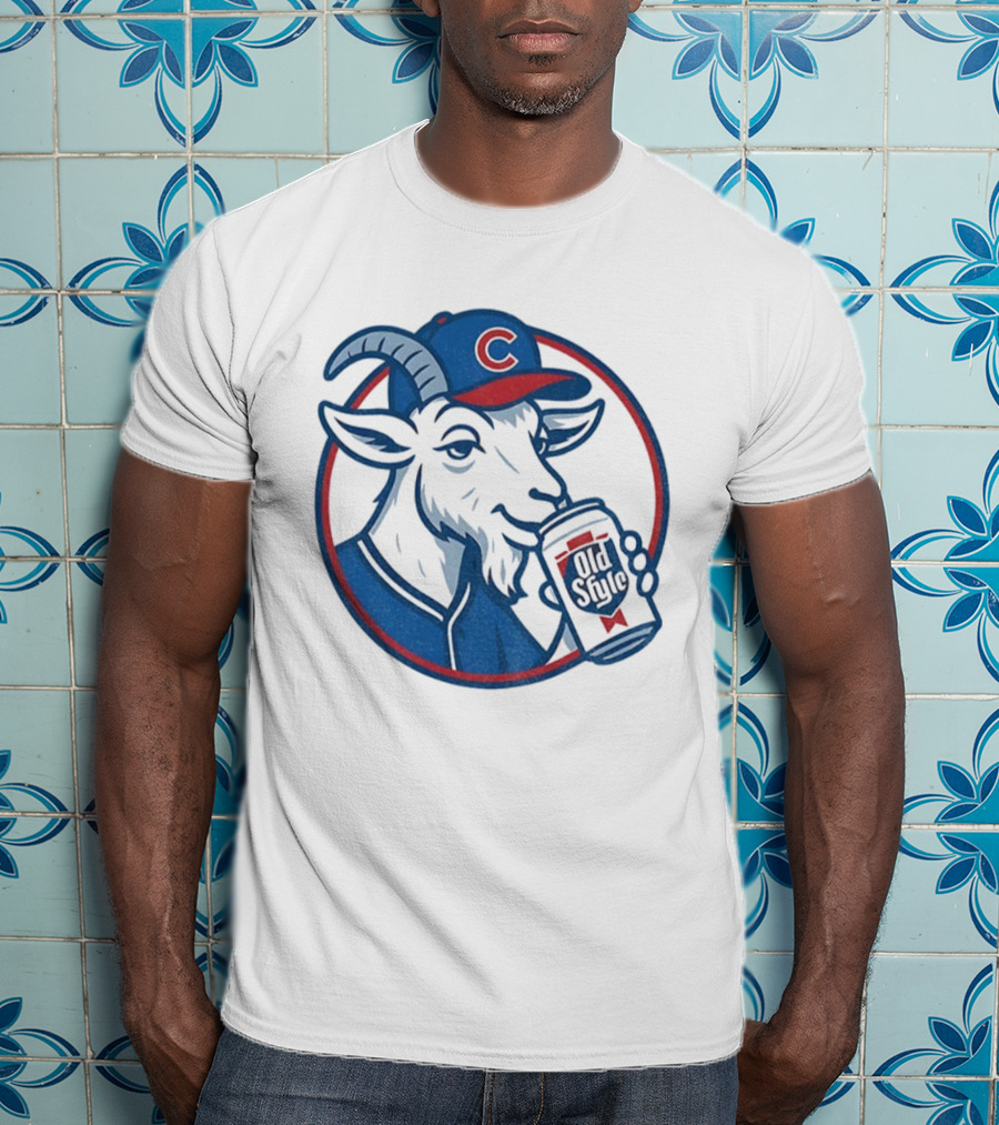 Wrigley Goat Chicago Cubs Old Style Beer MLB 2025 T-Shirt