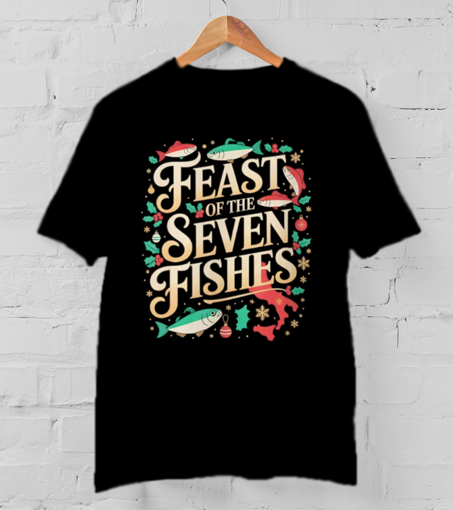 Feast Of The Seven Fishes Italy Christmas Eve Tradition T-Shirt