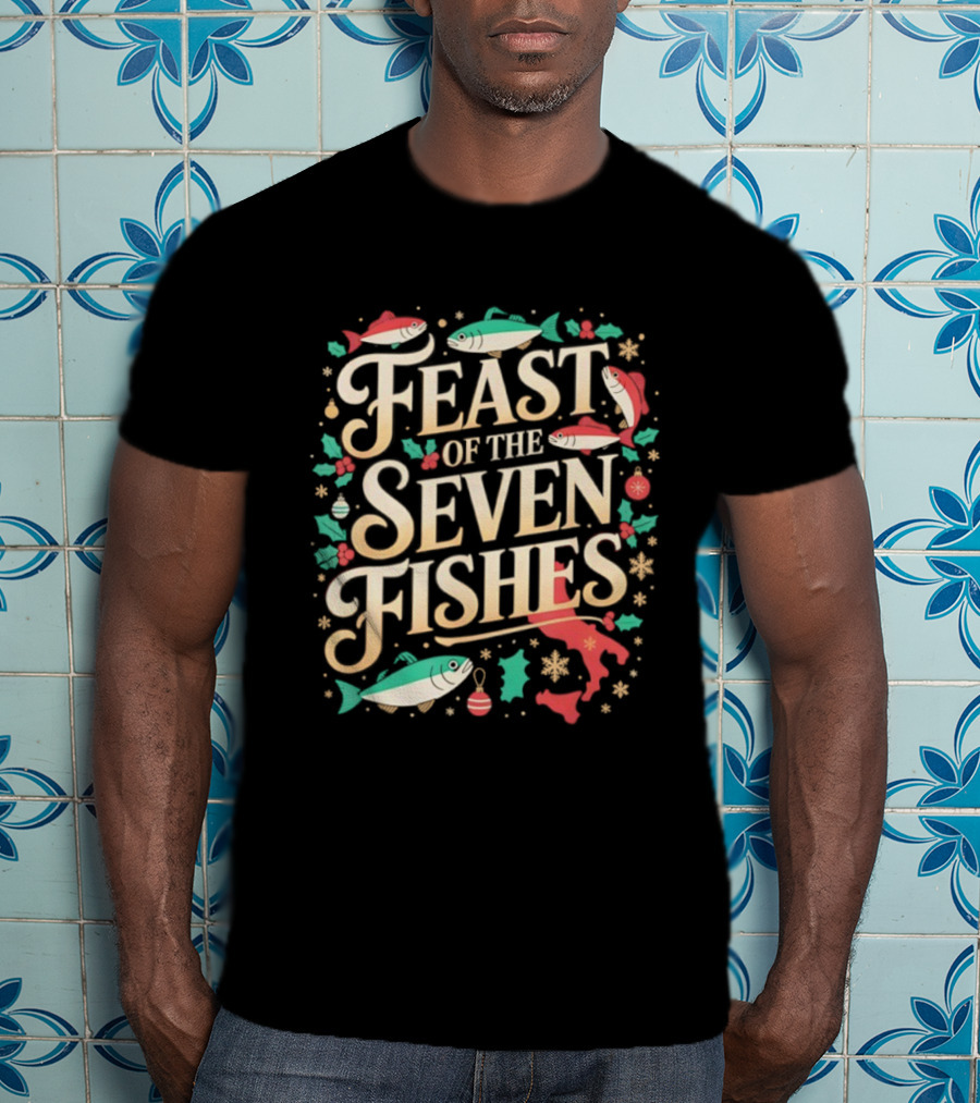 Feast Of The Seven Fishes Italy Christmas Eve Tradition T-Shirt