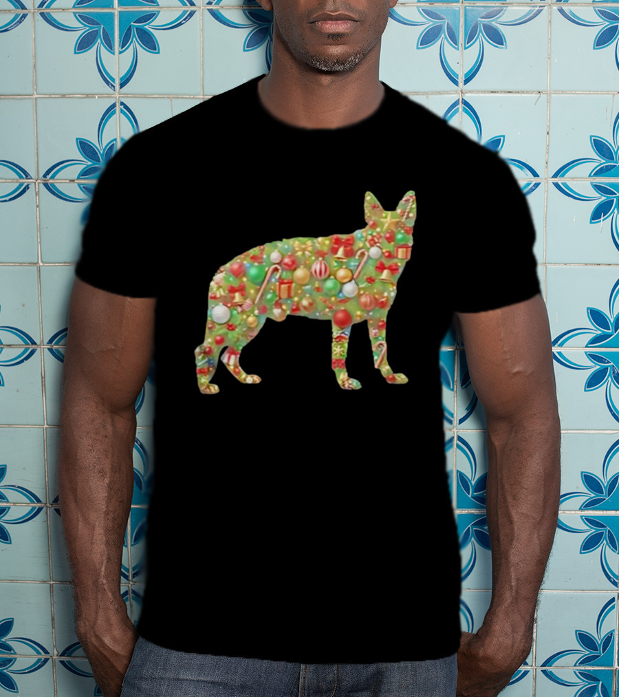 Buddy And Pals Decorative Dog With Christmas Ornament Tree T-Shirt
