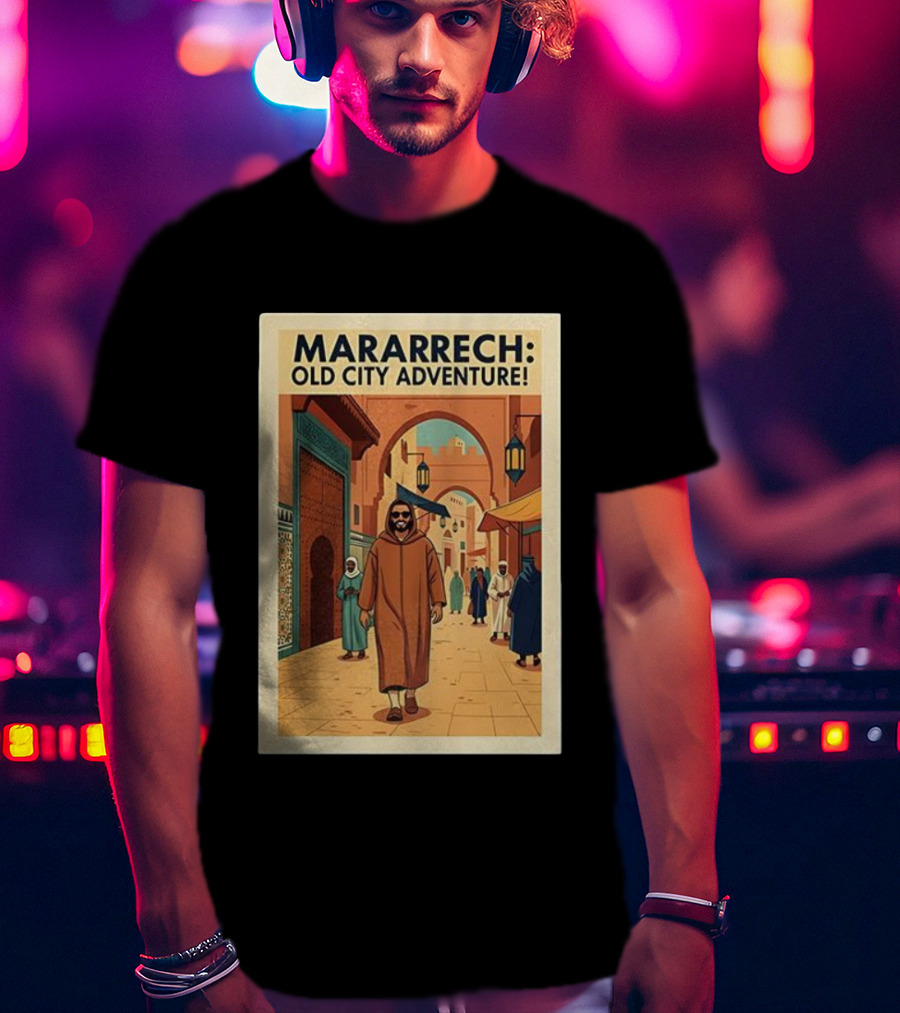 MARARRECH Old City Adventure Vintage Medina Travel Appeal T-Shirt