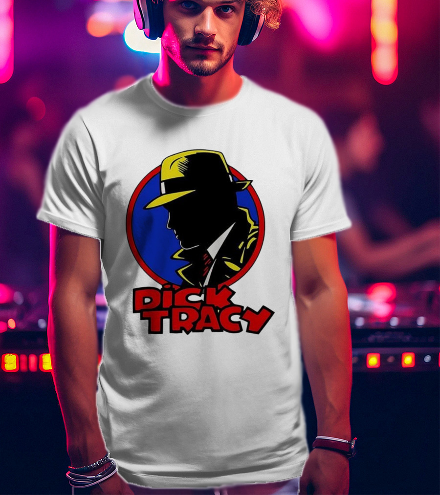Dick Tracy Vintage Detective Icon Fedora Graphic T-Shirt