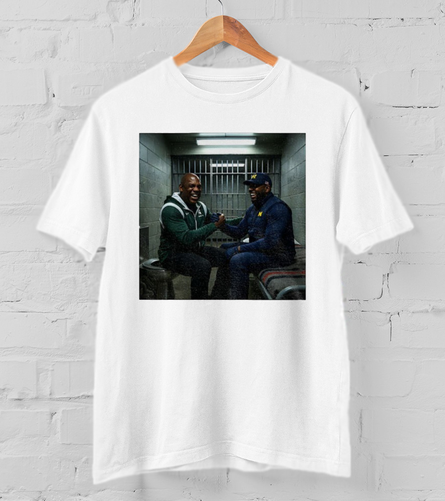 Sherrone Moore Vs Mel Tucker Prison Go Blue Michigan Rivalry T-Shirt