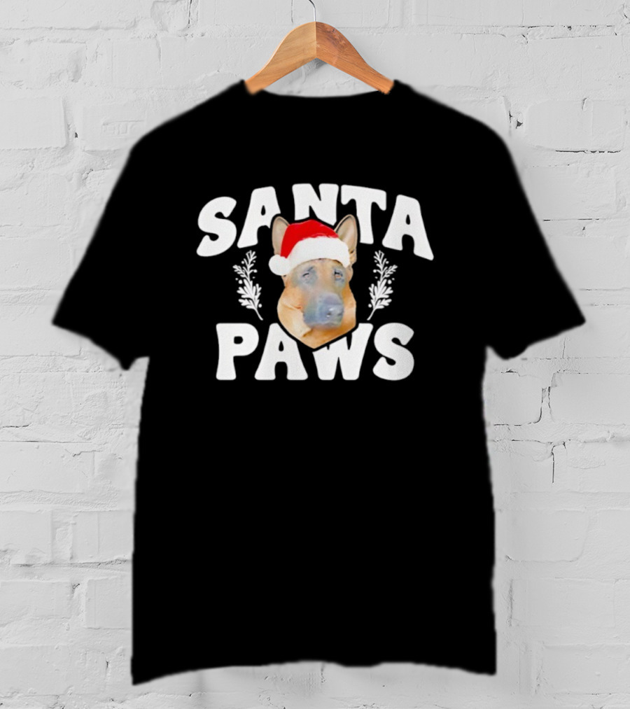 Santa Paws German Shepherd Christmas 2025 T-Shirt