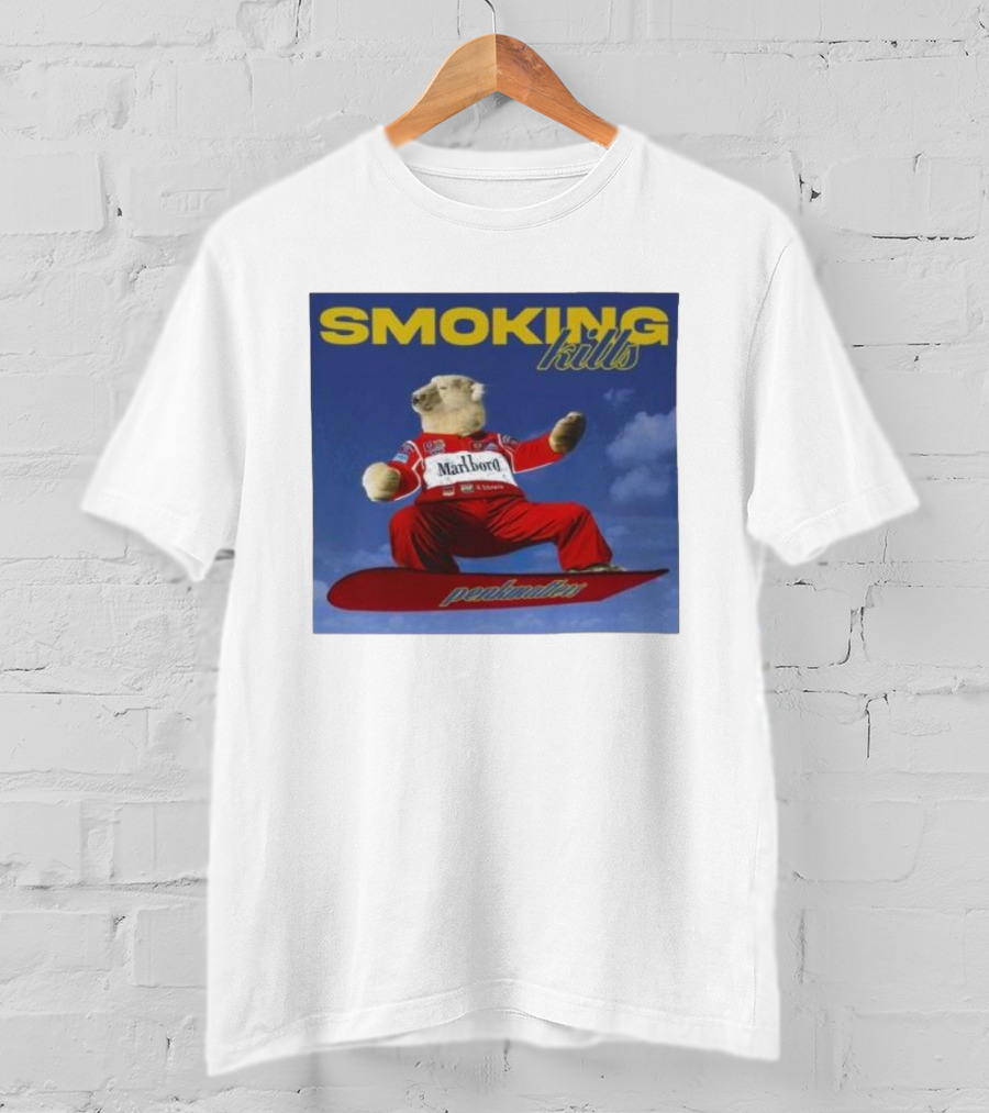 Smoking Kills Marlboro Polar Bear Racing Peakmaster T-Shirt