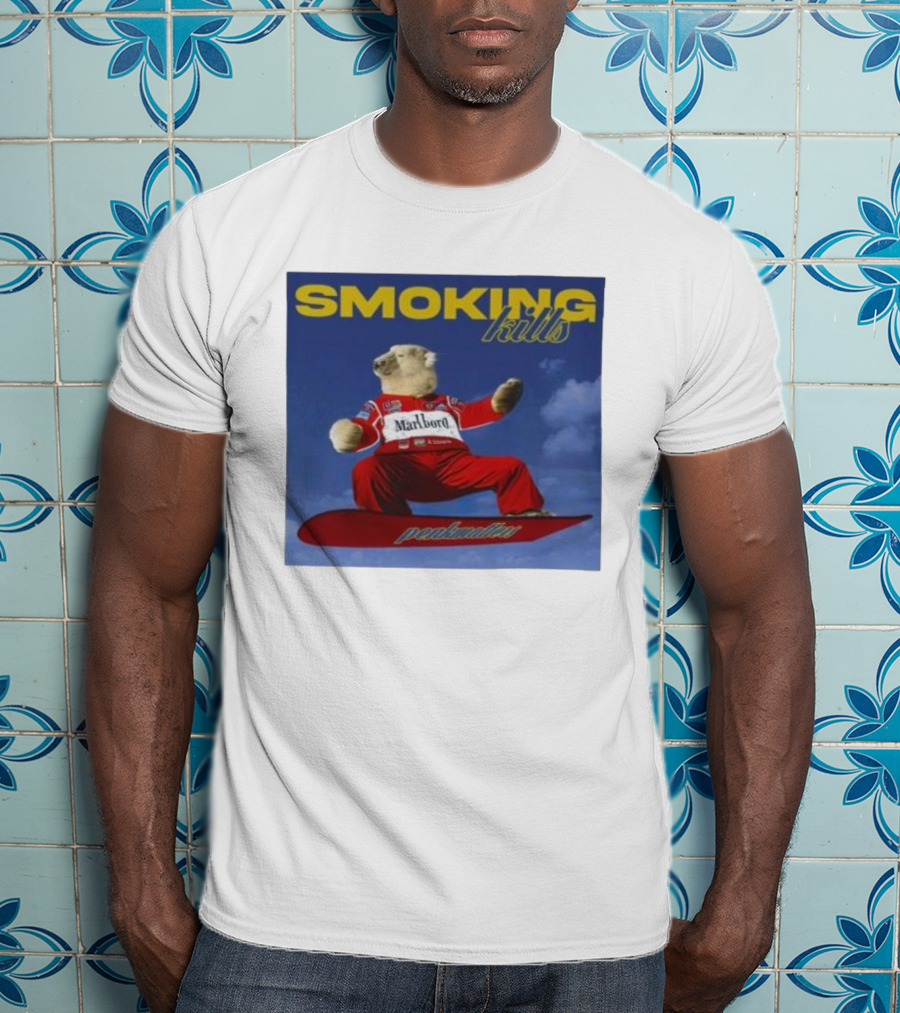 Smoking Kills Marlboro Polar Bear Racing Peakmaster T-Shirt
