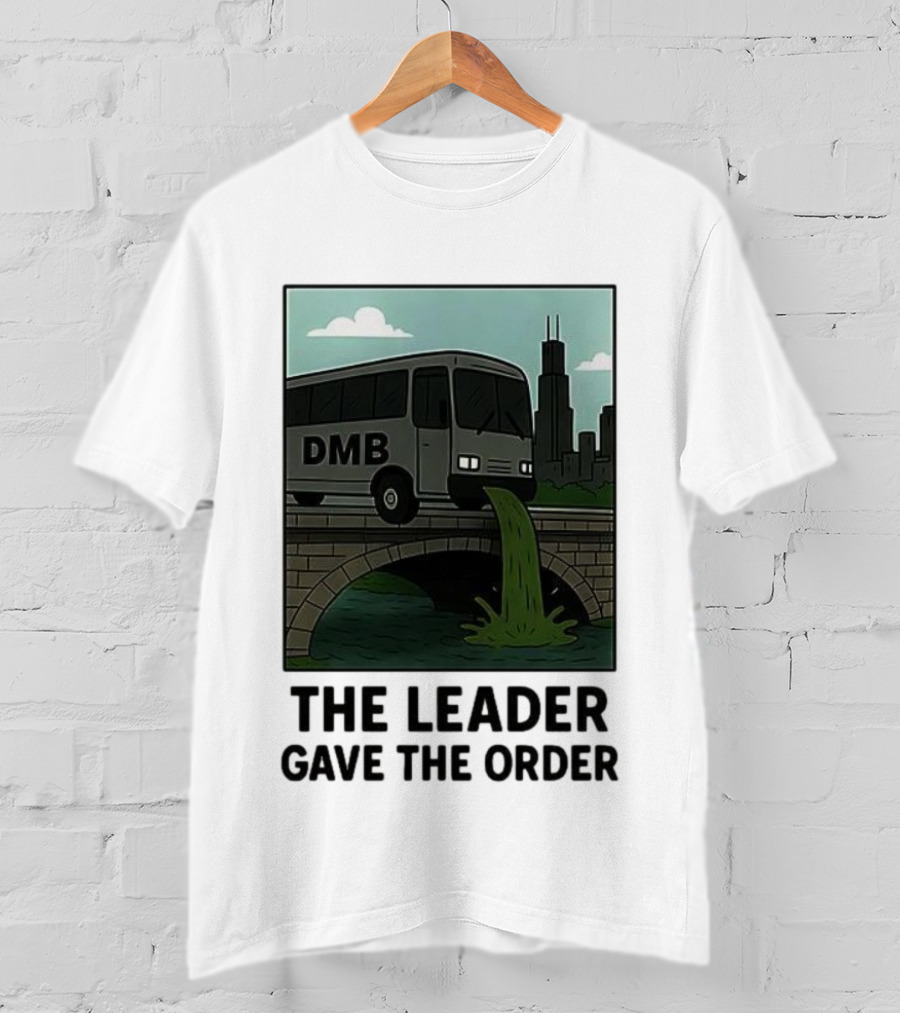 DMB Tour Bus Incident Chicago Riverbridge Skyline T-Shirt