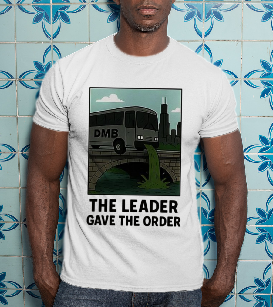 DMB Tour Bus Incident Chicago Riverbridge Skyline T-Shirt