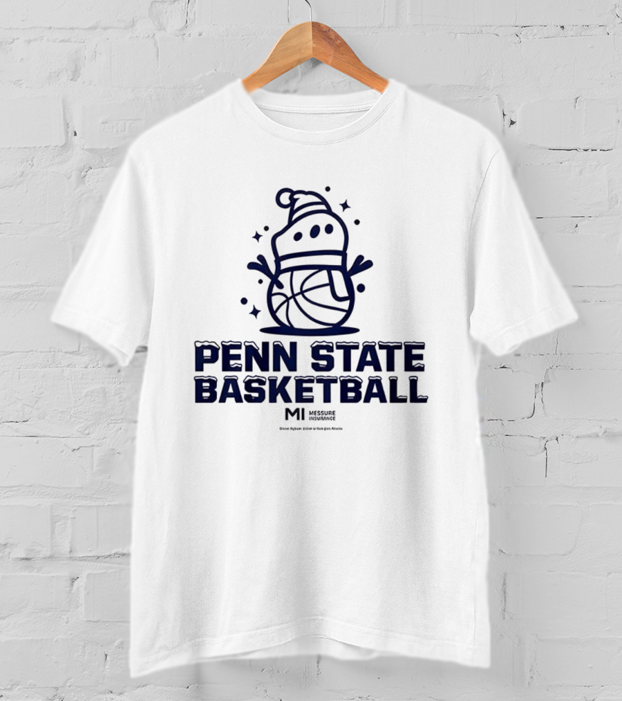 Penn State Basketball Snowman Hoops Winter Event 2026 T-Shirt