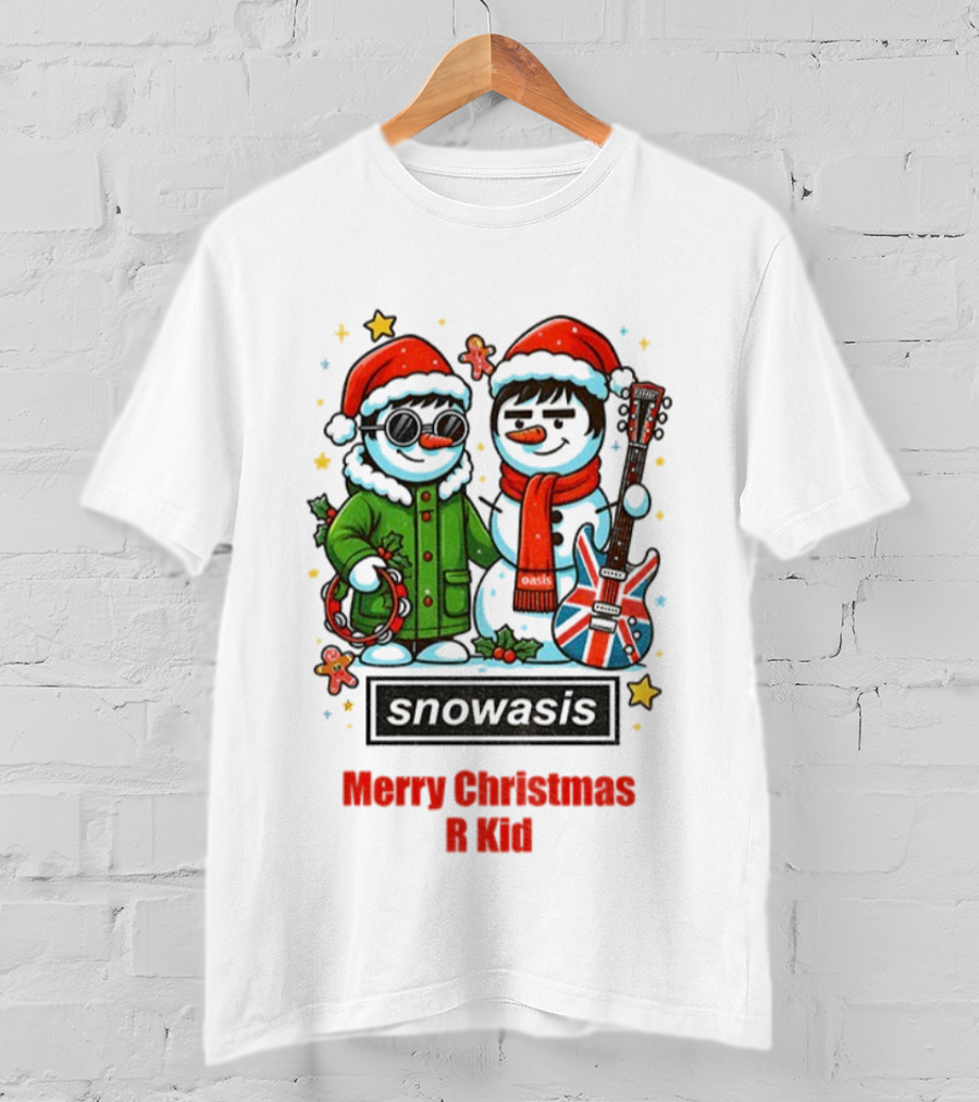 Snowasis Liam Noel R Kid Merry Christmas Guitar Santas T-Shirt