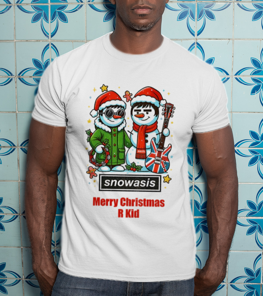 Snowasis Liam Noel R Kid Merry Christmas Guitar Santas T-Shirt