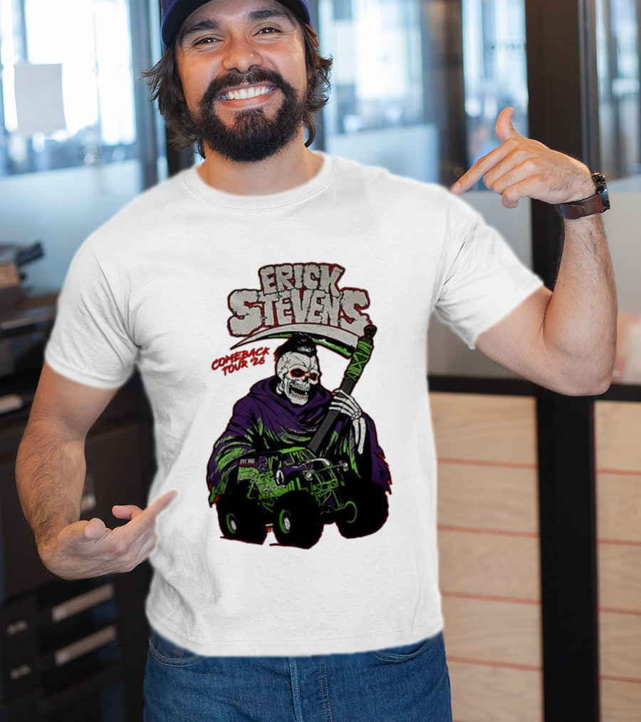 Erick Stevens Comeback Tour 2026 Skull Skeleton Monster Truck T-Shirt