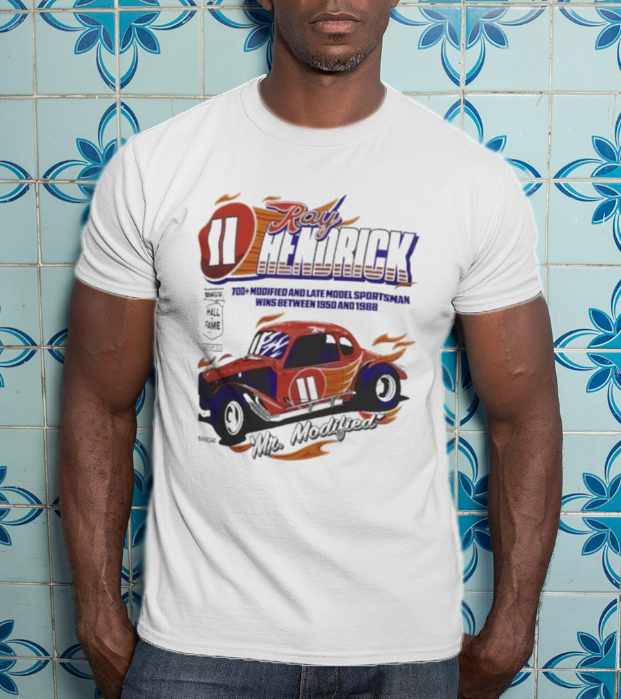 Ray Hendrick 11 Checkered Flag Sports Hall Of Fame Inductee Mr Modified Racing Car T-Shirt