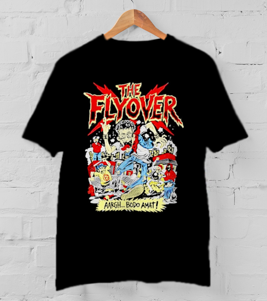 The Flyover Aargh Bodo Amat Energetic Cartoon Chaos T-Shirt