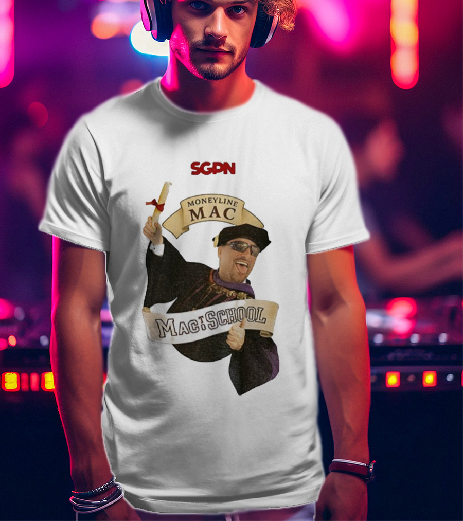 SGPN Moneyline Mac To School Rodney Dangerfield Theme T-Shirt