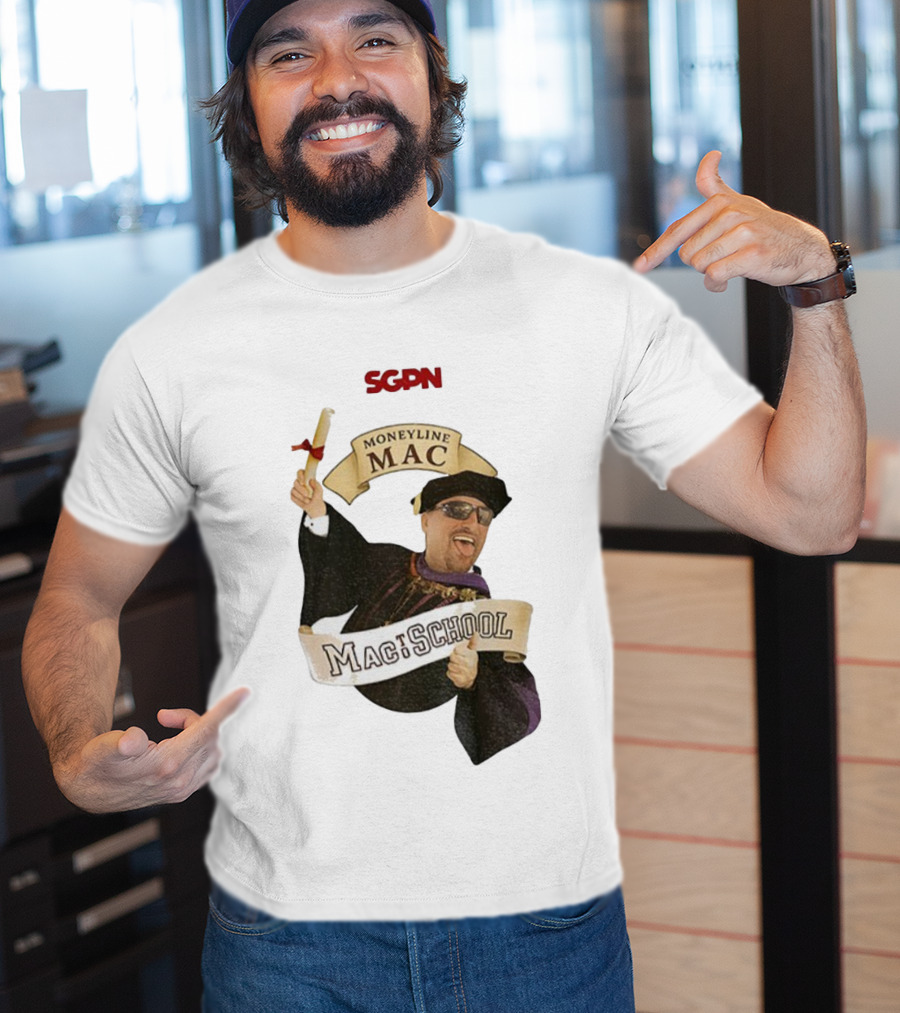 SGPN Moneyline Mac To School Rodney Dangerfield Theme T-Shirt