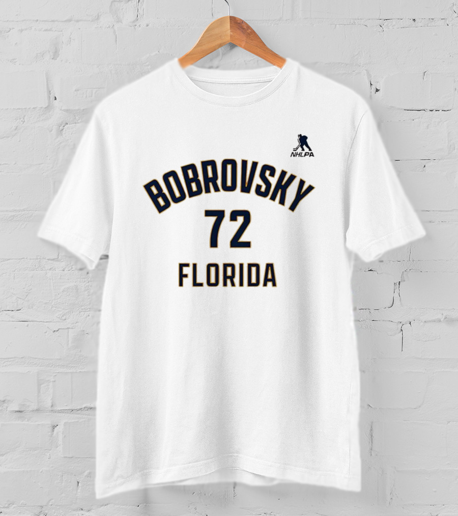 Bobrovsky 72 Florida Panthers NHLPA Ice Hockey T-Shirt