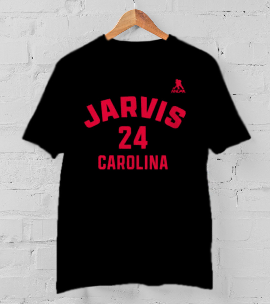 Seth Jarvis 24 Carolina Hurricanes Name And Number T-Shirt