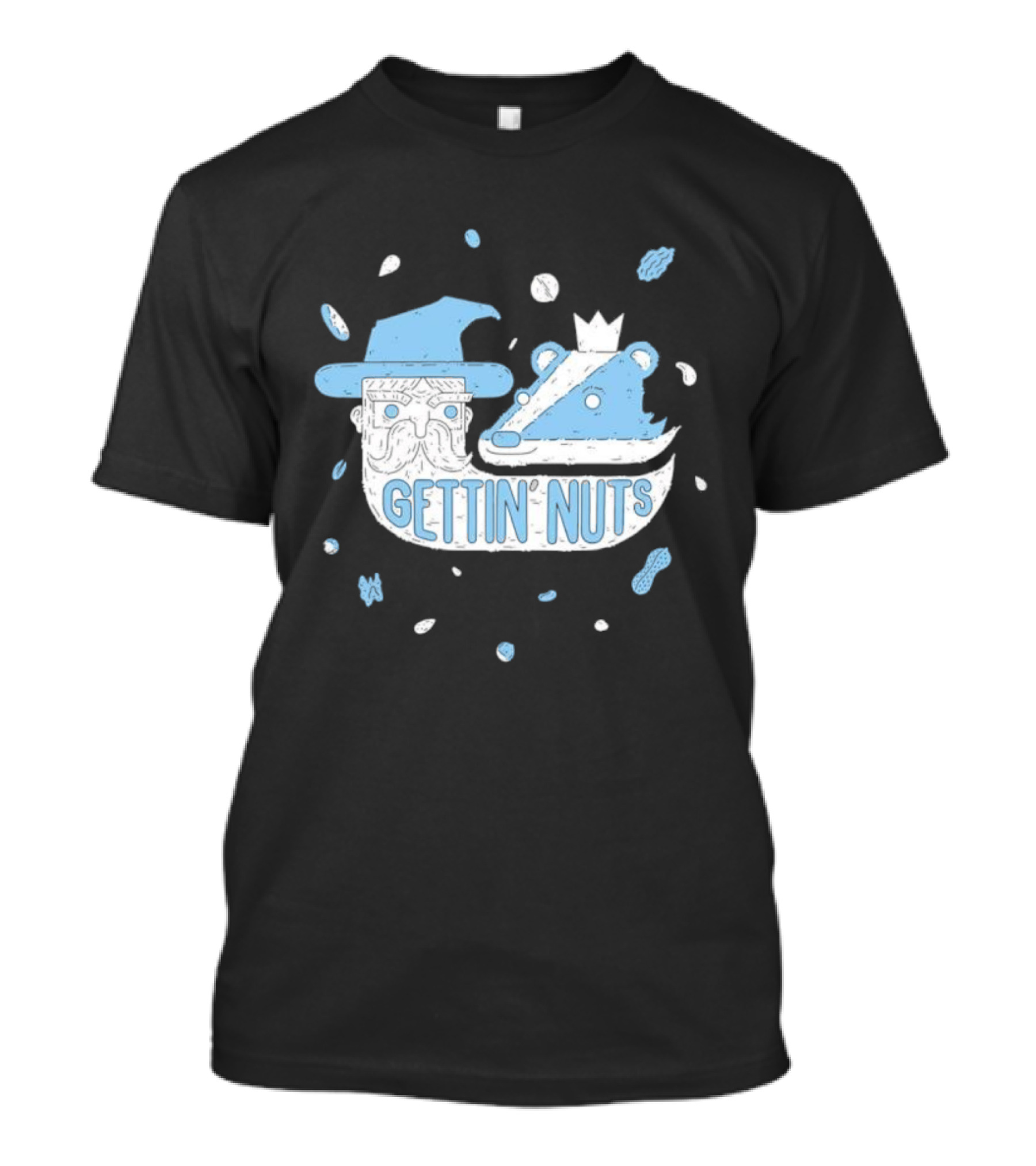 Gettin’ Nuts Vintage Hat And Crown Illustration T-Shirt