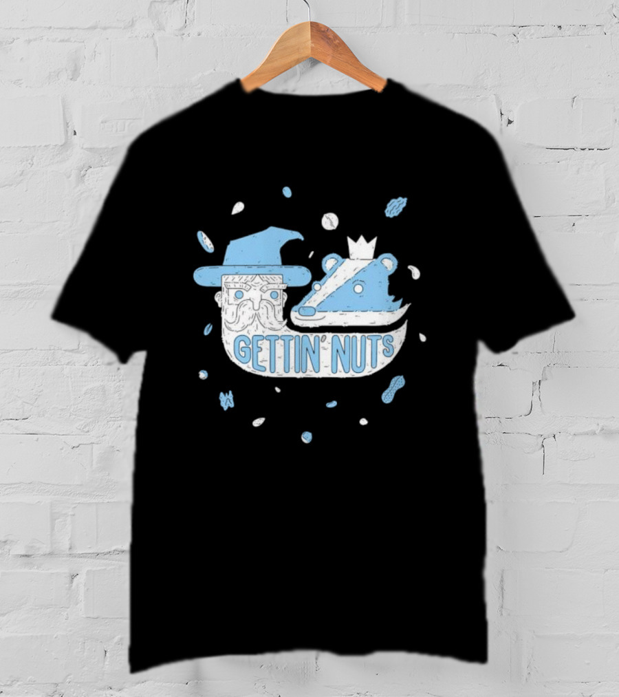 Gettin’ Nuts Vintage Hat And Crown Illustration T-Shirt