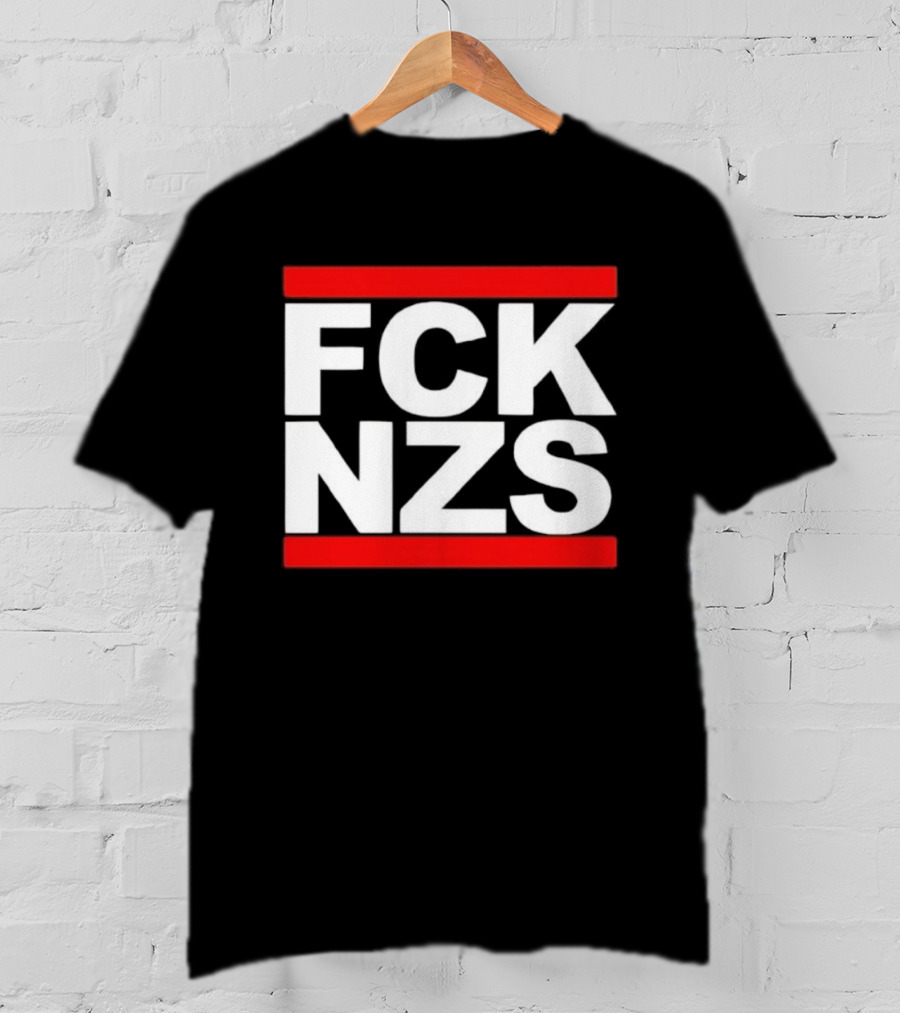 FCK NZS Bold Text Red Borders T-Shirt