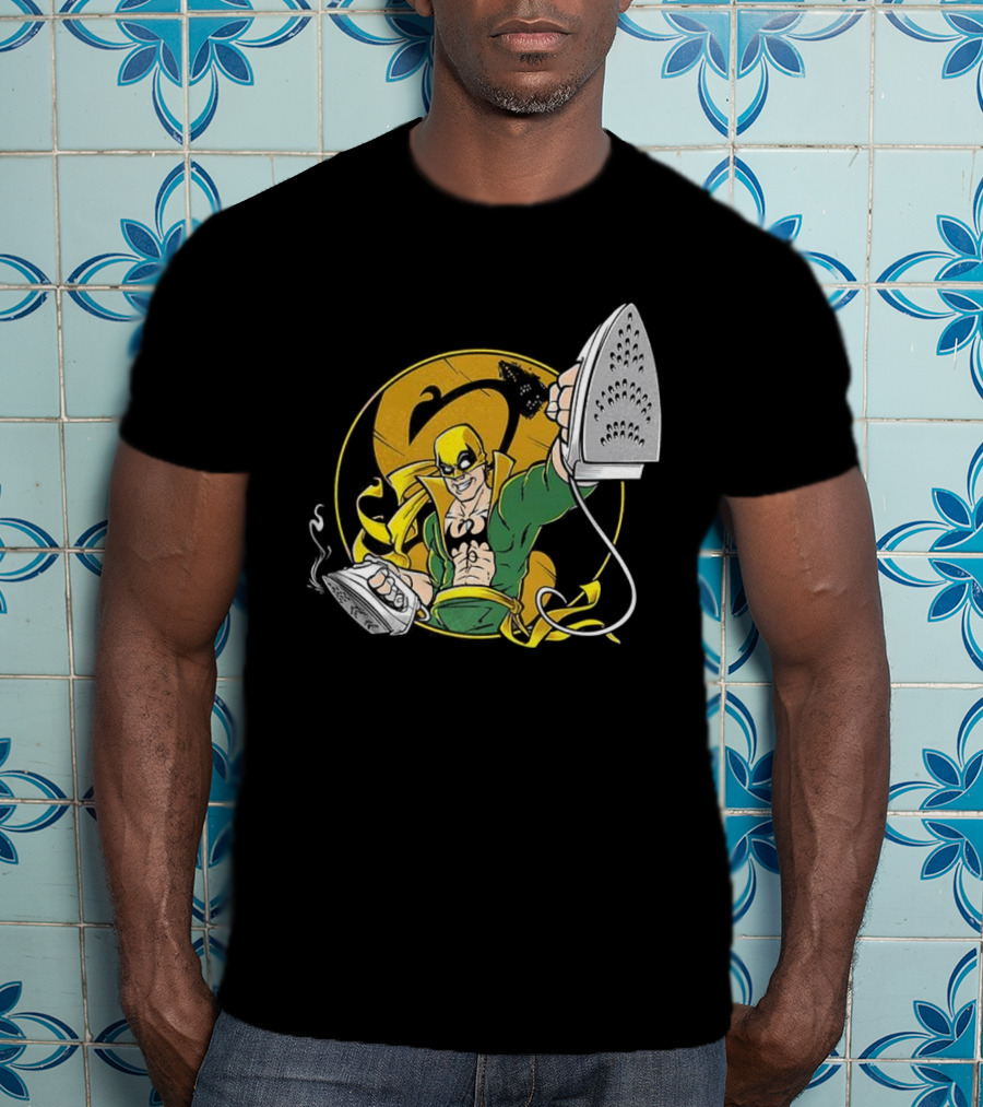 Ironing Fist Marvel Comics Parody Iron Fist Inspired T-Shirt