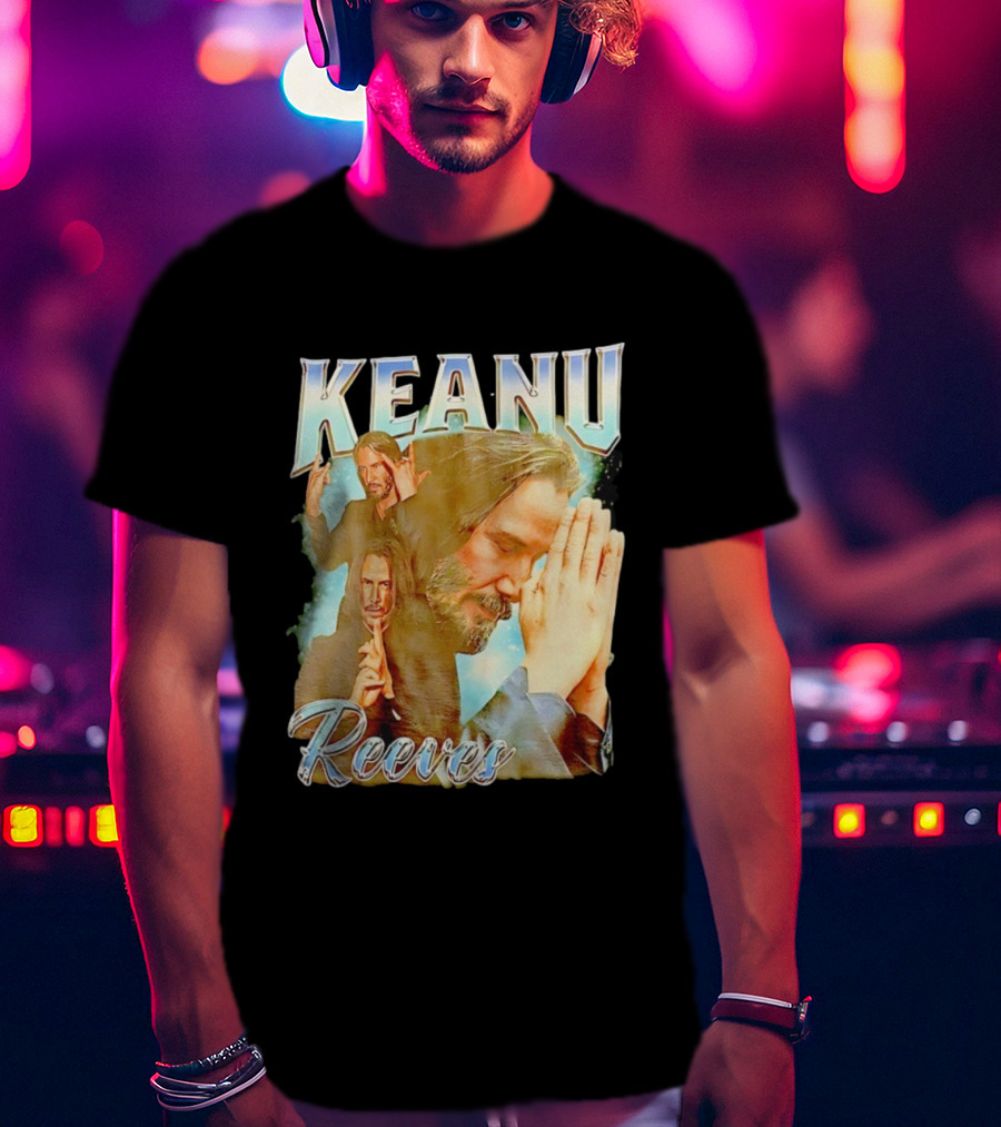 Keanu Reeves Meditative Poses Collage T-Shirt