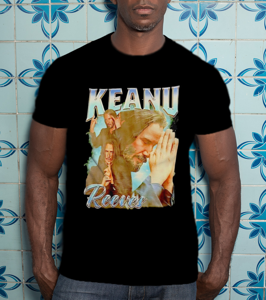 Keanu Reeves Meditative Poses Collage T-Shirt