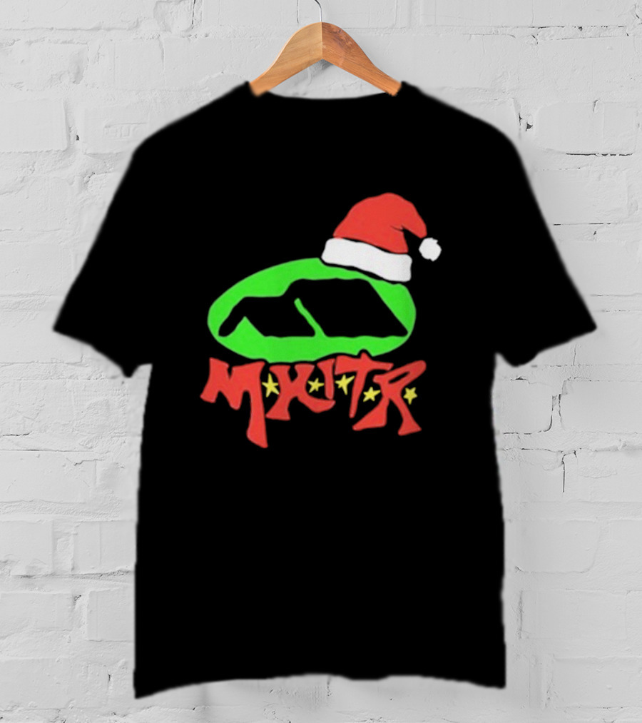 Mhitr Xmas Christmas Santa Hat Festive Green And Red Style T-Shirt