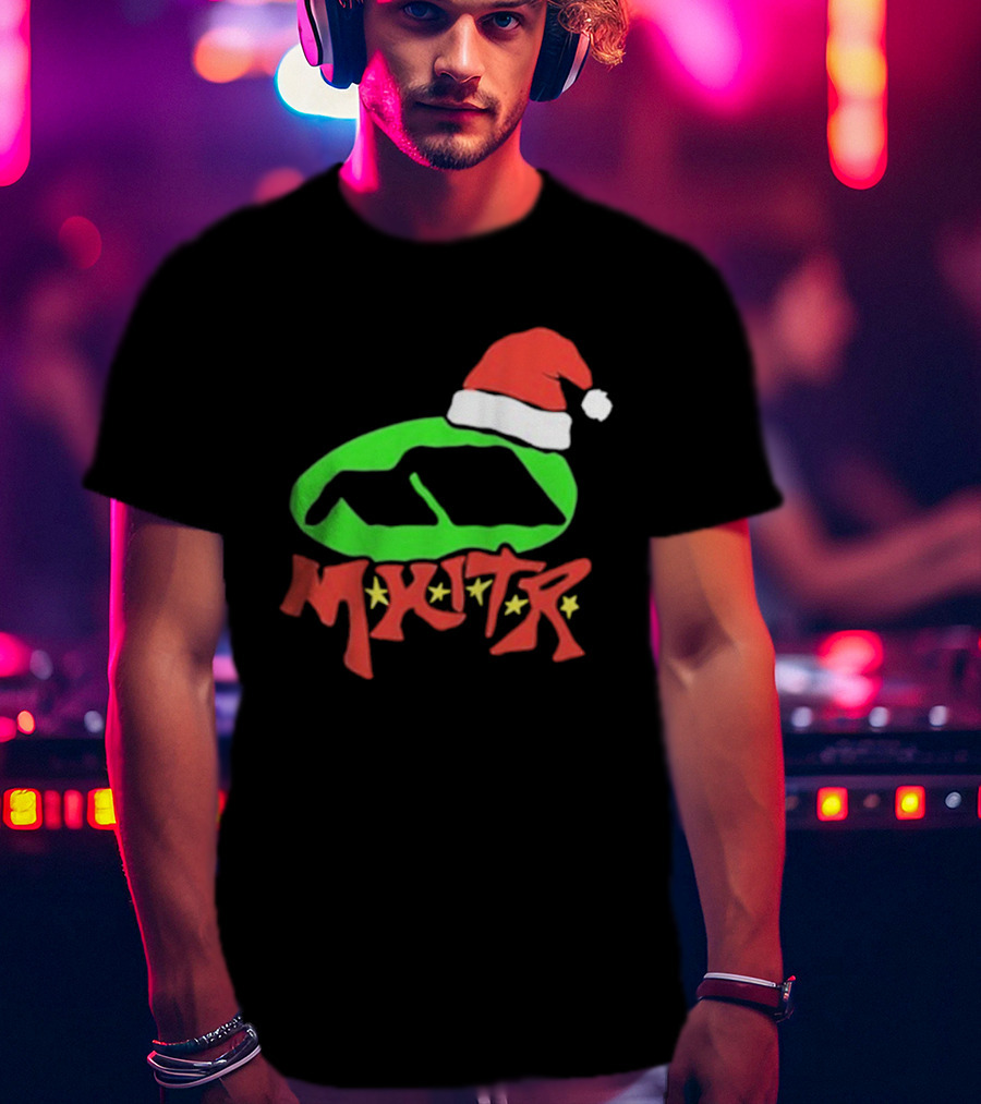 Mhitr Xmas Christmas Santa Hat Festive Green And Red Style T-Shirt