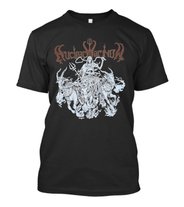 Skeleton Nuclear War Now Witch Hunt Theme T-Shirt