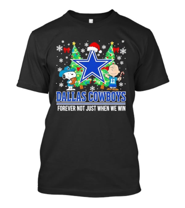 Dallas Cowboys Snoopy Christmas Forever Not Just When We Win T-Shirt